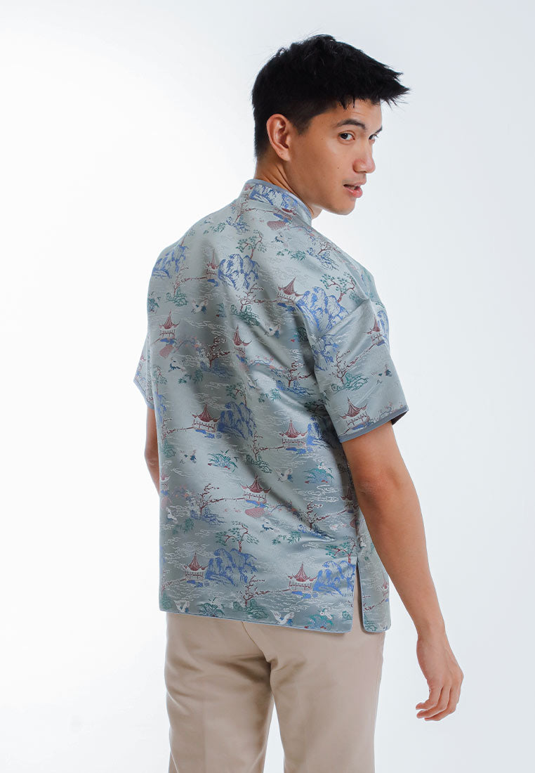 Byford CNY Tang Fu Lelaki | Byford Mens Tang Fu Jacquard Short Sleeve - 3426903Z