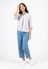 Forest Ladies Premium Lyocell Skipper Collar 3/4 Sleeve Plain Blouse | Baju Kemeja Perempuan - 822362