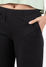 Forest Ladies Cotton Terry Wide Leg Pants Women Casual Long Pants | Seluar Palazzo Perempuan - 810544