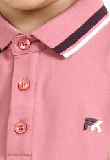 Forest Kids Premium Weight Cotton Stretchable Polo T Shirt Collar Tee | Baju T Shirt Budak Lelaki - FK20112