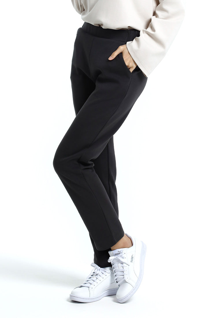 Forest Seluar Panjang Perempuan | Forest Ladies Cotton Interlock Tapered Pants Women Casual Long Pants - 810500