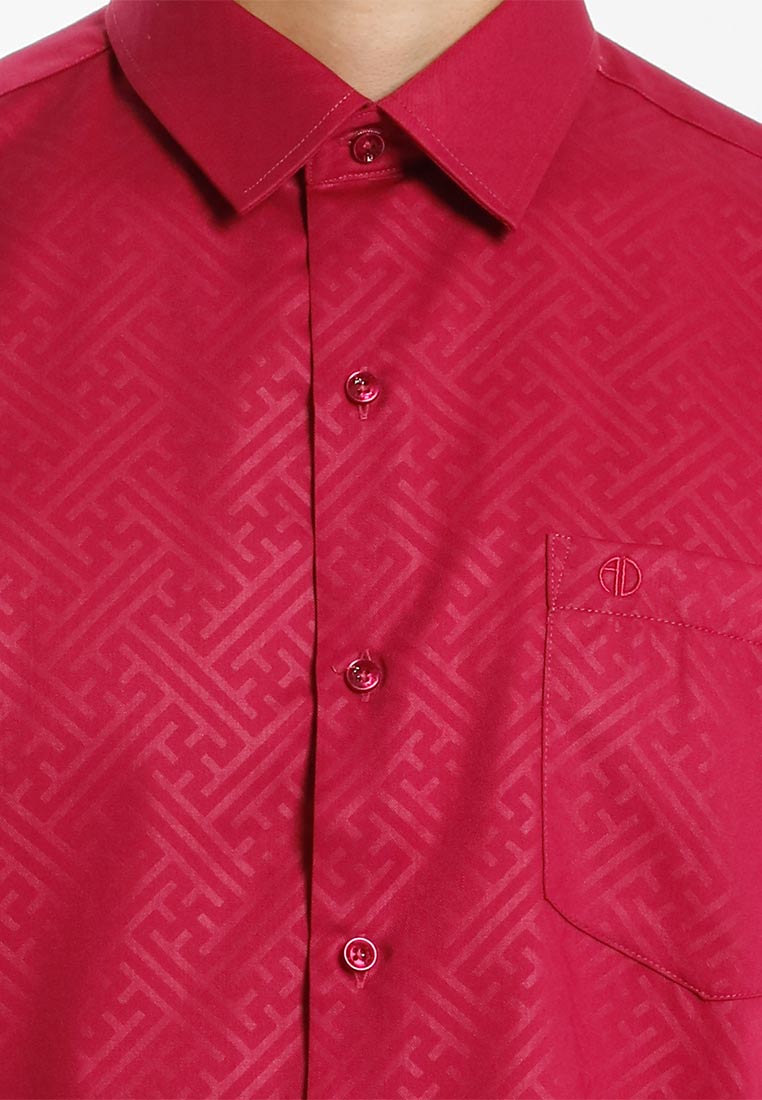 Alain Delon Baju Kolar Lelaki | Alain Delon Cotton Spandex Modern Fit Short Sleeve Collar - 14525013