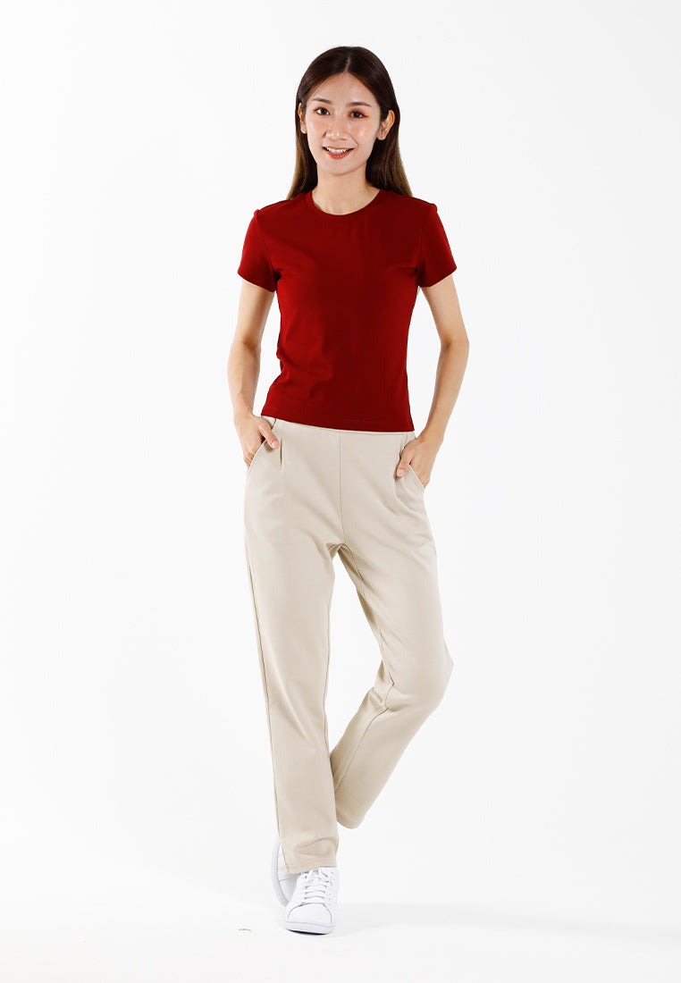 Forest Seluar Panjang Perempuan | Forest Ladies Cotton Interlock Tapered Pants Women Casual Long Pants - 810500