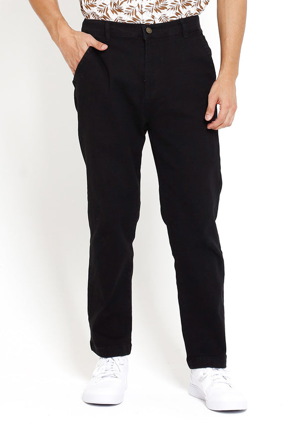 Forest Stretchable Denim Regular Fit Half Elastic Waist Long Pants Men | Seluar Lelaki Panjang - 610224