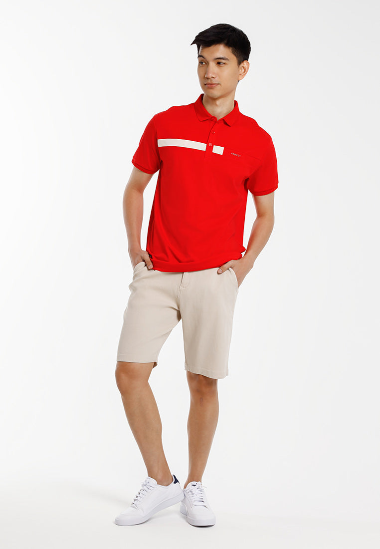 Forest T-Shirt Lelaki | Forest Soft-touch Cotton Interlock Polo T Shirt Men Slim Fit Collar Tee - 24000