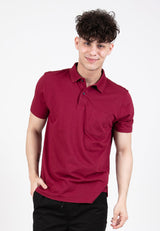 Forest Two Tone Pique Cotton Regular Fit Polo T Shirt Men Collar Tee with Pocket | Baju T shirt Lelaki Polo - 23810