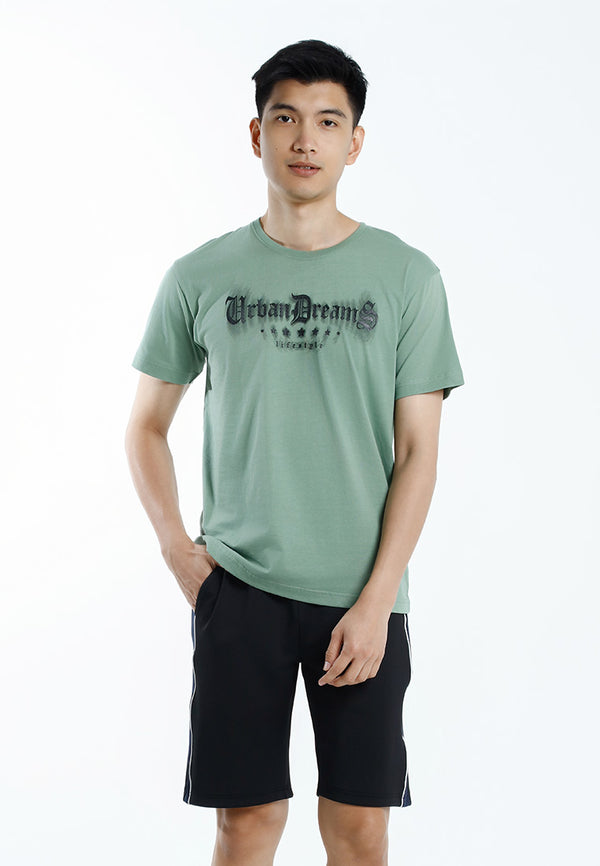 Forest T Shirt Lelaki | Forest Regular Fit Graphic Printed Round Neck Short Sleeve T Shirt Men - 24082