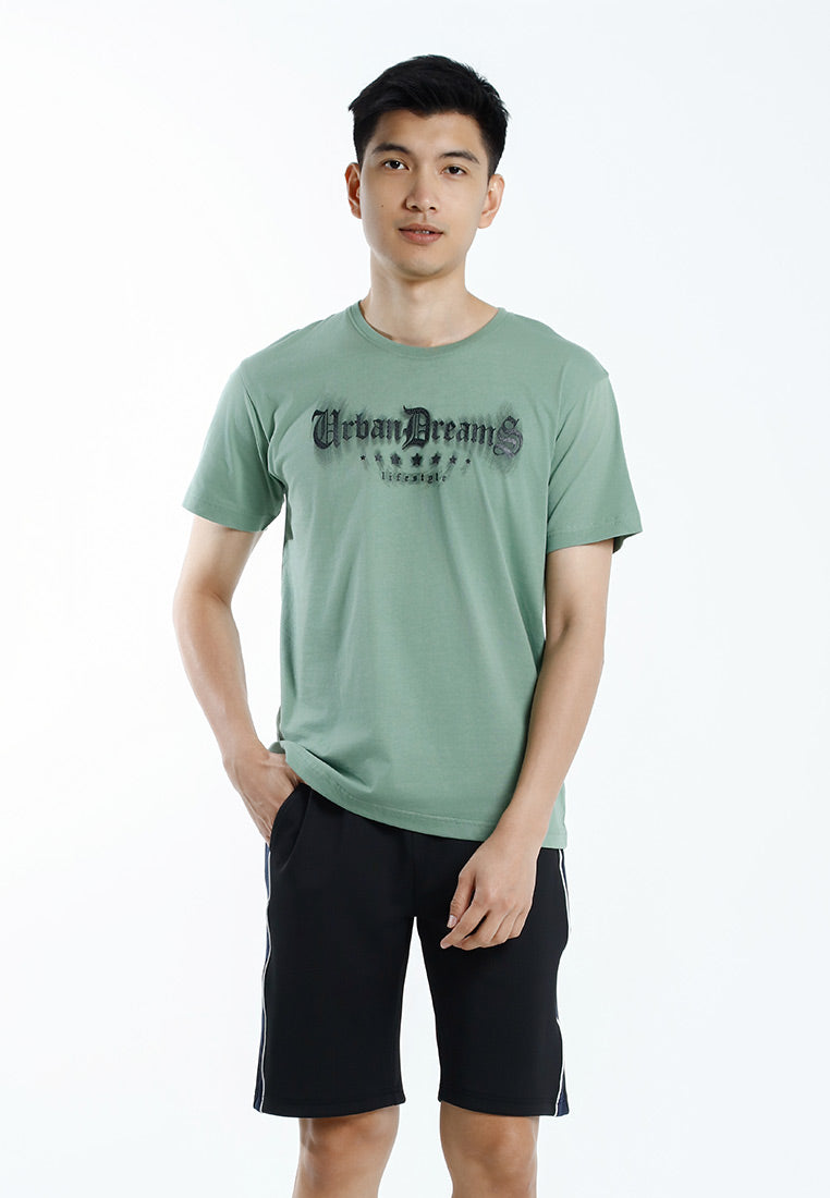 Forest T Shirt Lelaki | Forest Regular Fit Graphic Printed Round Neck Short Sleeve T Shirt Men - 24082