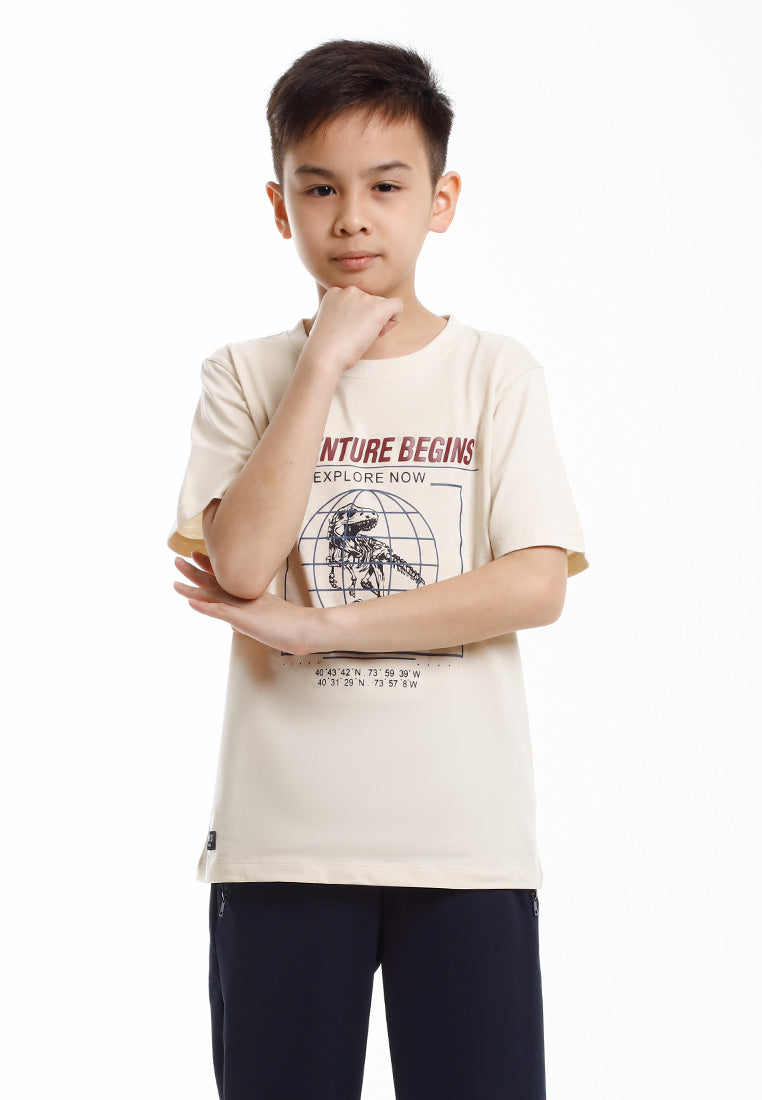 Forest Baju T Shirt Budak Lelaki | Forest Kids Regular Fit Graphic Tee Crew Neck Short Sleeves - FK20335