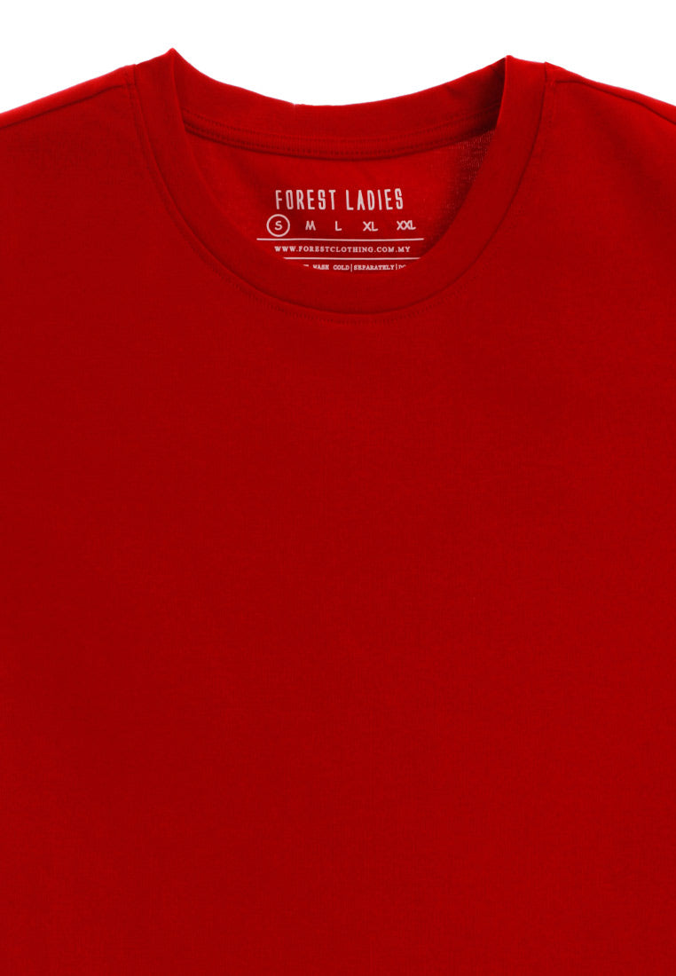 Forest Ladies Premium Cotton Stretchable Round Neck Tee | Baju T Shirt Perempuan - 822436