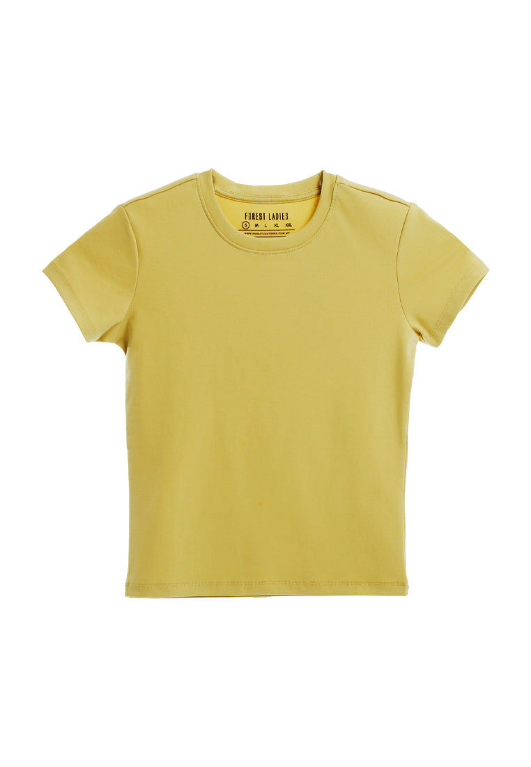 Forest Ladies Premium Cotton Stretchable Round Neck Tee | Baju T Shirt Perempuan - 822436