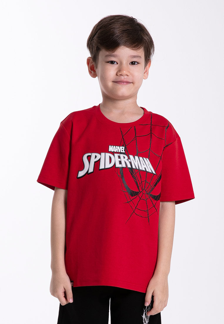 Forest x Marvel Spiderman Premium Weight Air-Cotton Oversized Round Neck Tee Family Tee Men / Kids - FA20006 / FAK20006