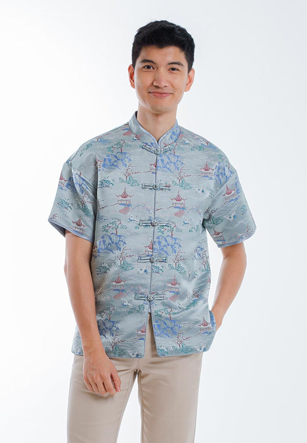 Byford CNY Tang Fu Lelaki | Byford Mens Tang Fu Jacquard Short Sleeve - 3426903Z