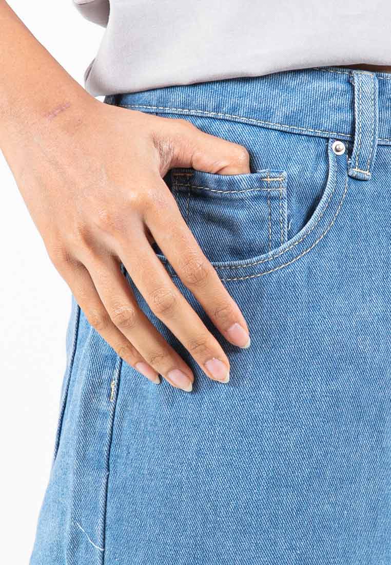 Forest Ladies High Rise Jeans Denim Cropped Pants | Seluar Jeans Perempuan - 810486