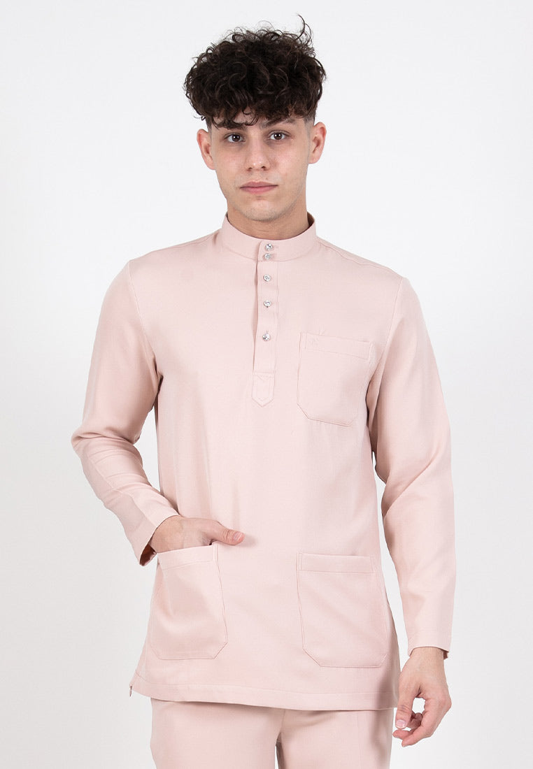 Forest x Hatta Dolmat Baju Melayu Cekak Musang Regular Fit - BM23766 -17Nude