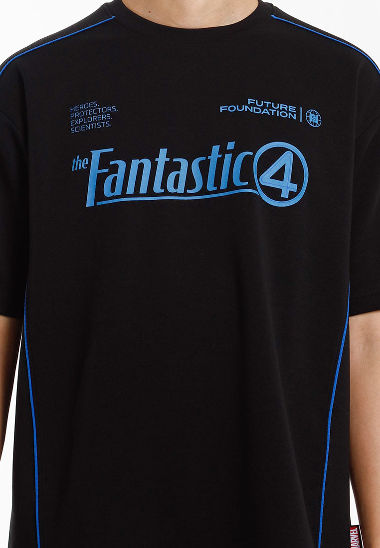Forest Baju T Shirt Lelaki | Forest x Marvel Fantastic 4 Air-Cotton Oversized Heavy Weight Mens Tee - FA20026