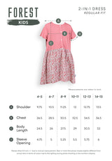 Forest Kids Girls Cotton Floral Pattern Short Sleeve 2 in 1 Dress Set | Baju Budak Perempuan - FK885062