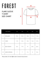 Forest Kids Girl 100% Cotton Flare Sleeve T-Shirt Girls Graphic Round Neck T-Shirt | Baju Budak Perempuan - FK820061