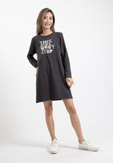 Forest Ladies S/Jersey Long Sleeve Loose Fit Printed Long T-shirt | Baju Perempuan Lengan Panjang - 822328