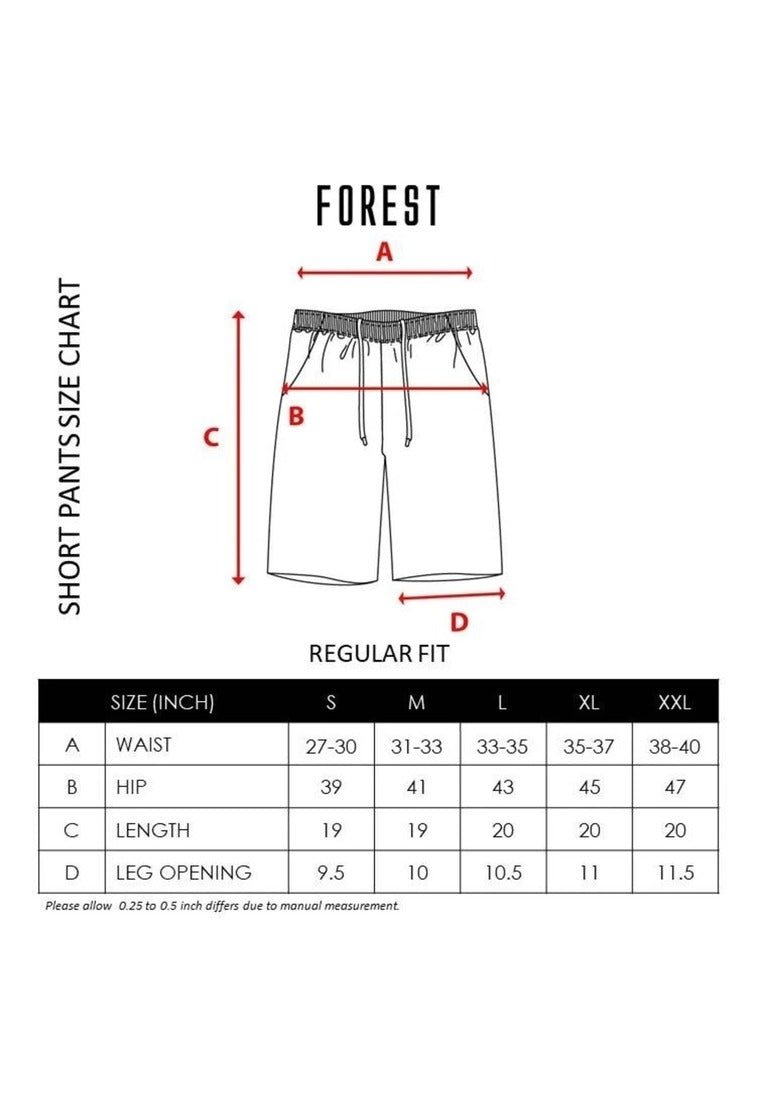 Forest Seluar Pendek Lelaki | Forest 100% Cotton Twill Men Shorts Casual Short Pants Men - 65803