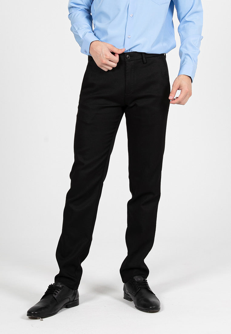 Byford Slim Fit Flat Front Cotton Pants - 3223003A