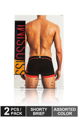 (2 Pcs) Mossimo Men Trunk Cotton Spandex Men Underwear Assorted Colours - MUB1008S