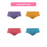 (3 Pcs) Forest Ladies Bamboo Spandex Midi Brief Assorted Colours- FLD0023D
