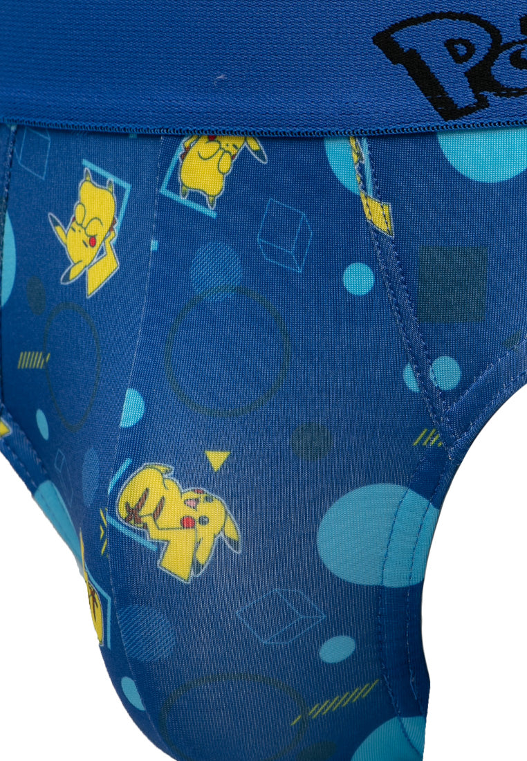 (3 Pcs) Pokémon Mens Microfibre Spandex Mini Brief Underwear Assorted Colours - PUD1002M
