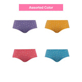 (3 Pcs) Forest Ladies Bamboo Spandex Midi Brief Assorted Colours- FLD0023D
