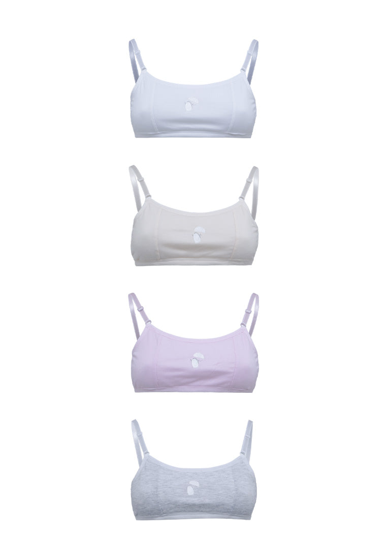 (1Pc) Forest Teenager Cotton Spandex Non Pad Singlet Bra- FBD0002J