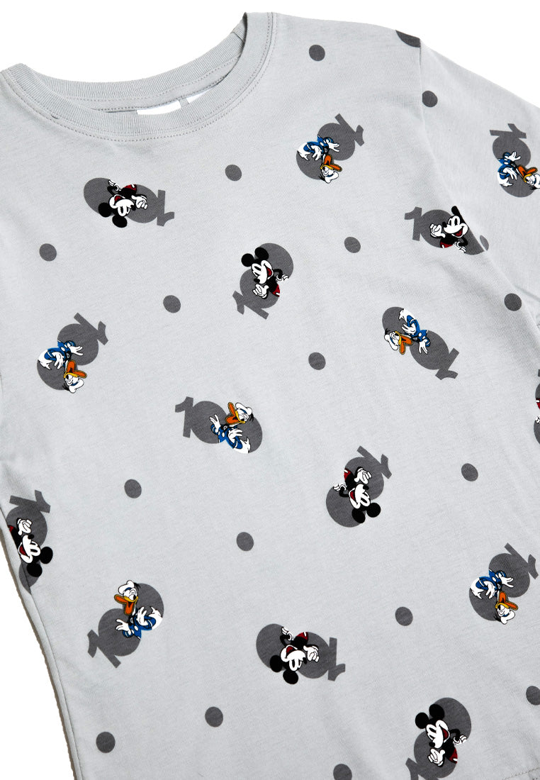 (1 Set) Forest x Disney D100 Kids 100% Cotton Short Sleeve Long Bottom Pyjamas - WPJ0007