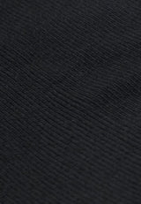 ( 5 Pairs ) Cotton Spandex Terry Sport Socks Black Colour  - BSF1018T