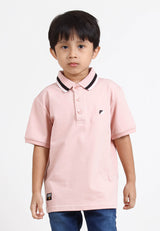 Forest Kids Premium Weight Cotton Stretchable Polo T Shirt Collar Tee | Baju T Shirt Budak Lelaki - FK20112