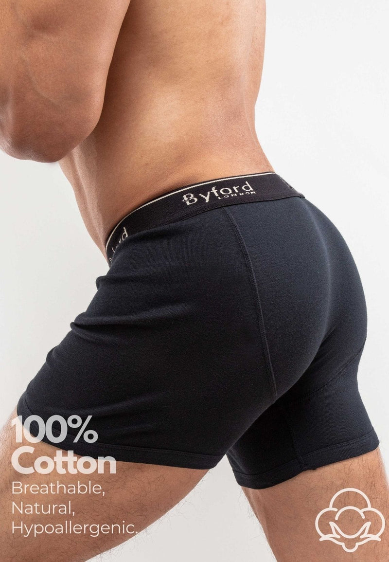 (2 Pcs) Byford Men Trunk 100% Cotton Men Underwear Assorted Colours - BUA092BB