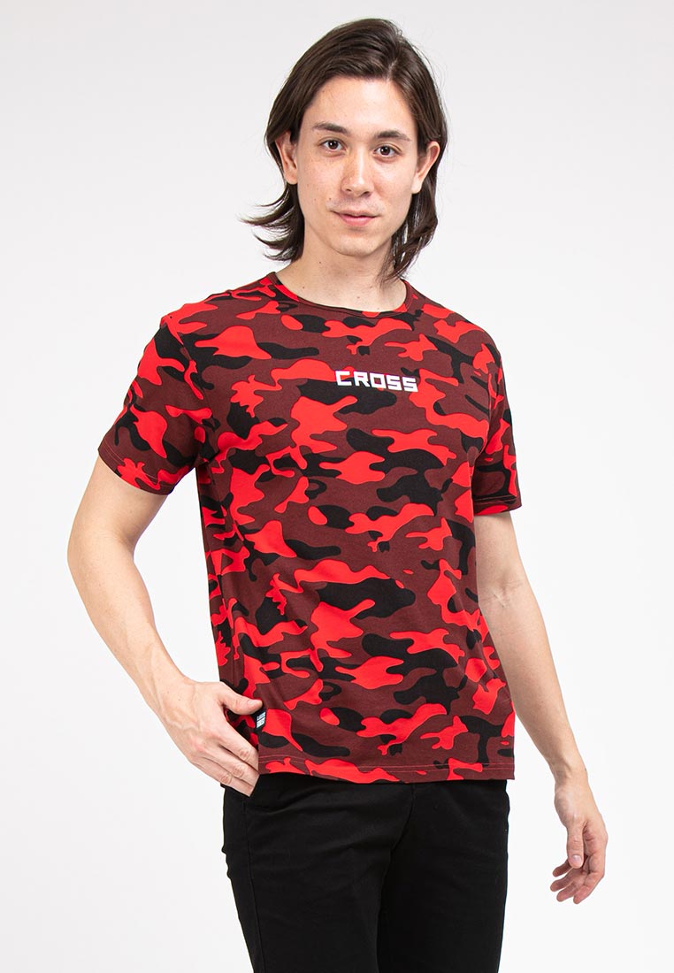Forest Stretchable Cotton Camouflage Round Neck Tee | Baju T Shirt Lelaki - 23781