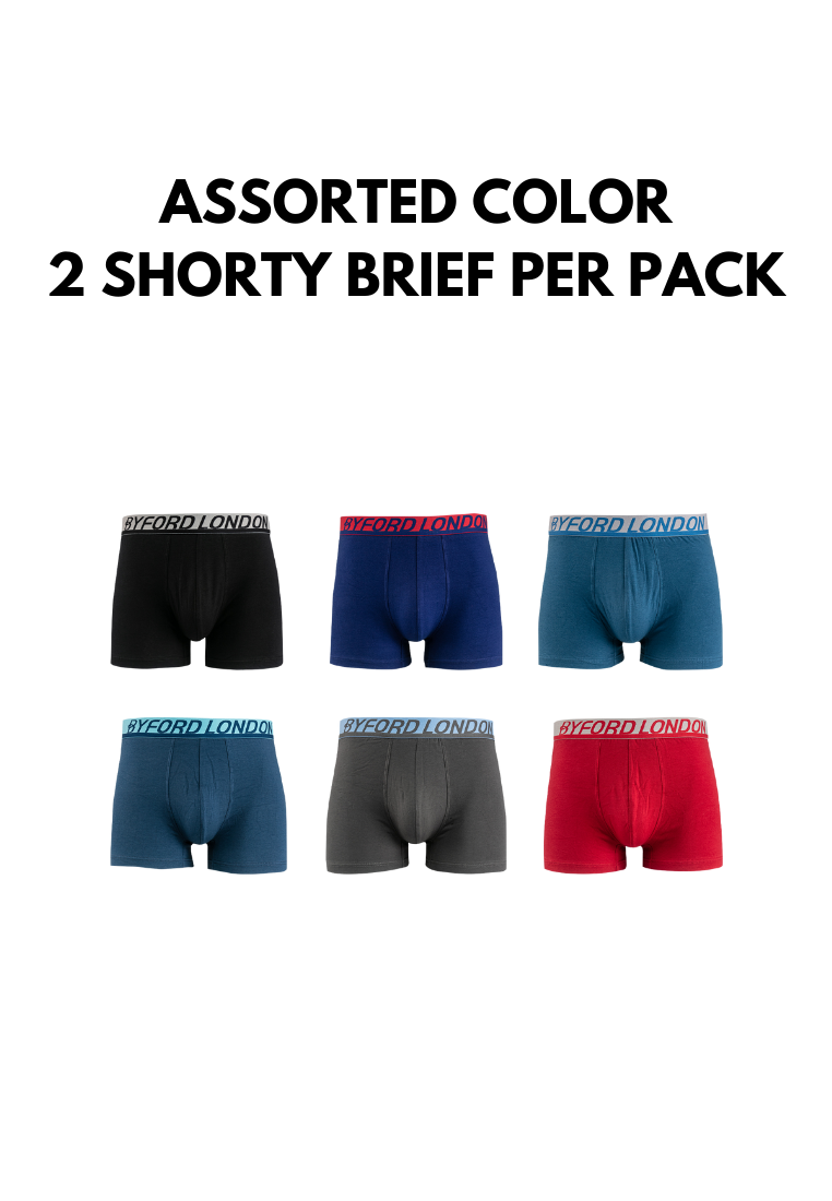 Byford Underwear Shorty Brief (2 Pieces) Assorted Colour - BUD310S
