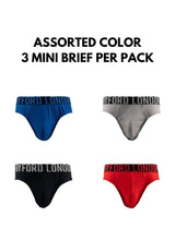 Byford Underwear Mini Brief (3 Pieces) Asorted Colour - BUD5165M