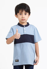 Forest Kids Premium Weight Cotton Stretchable Mandarin Collar T Shirt Men | T Shirt Baju Budak Lelaki - FK20170