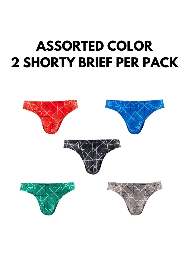 Byford Underwear Nylon Spandex Seamless Mini Briefs ( 2 Pieces ) Assorted Colours - BUB666M