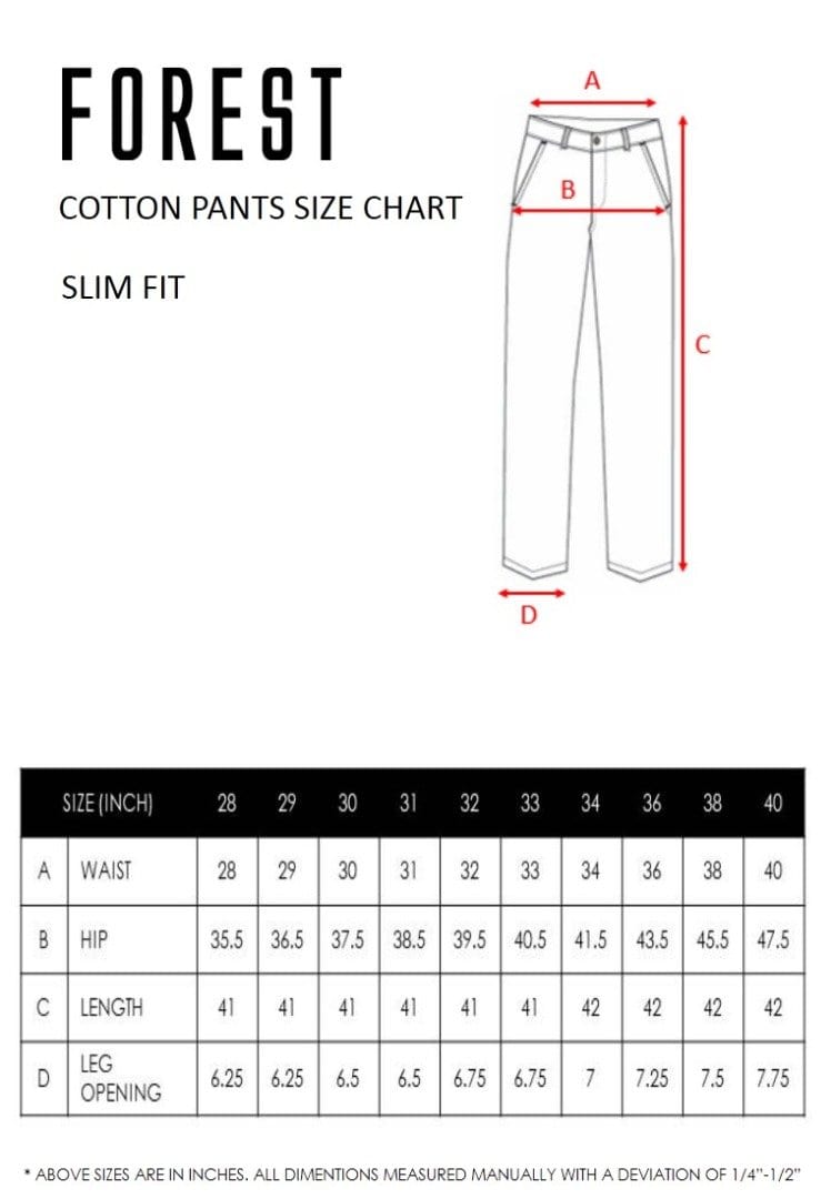 Cotton Twill Slim Cut Casual Long Pants - 610175A