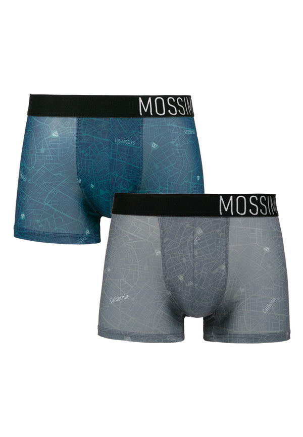 (2 Pcs) Mossimo Mens Microfibre Spandex Shorty Brief Underwear Assorted Colours - MUB1037S