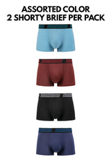 (2 Pcs) Mossimo Mens Microfibre Spandex Shorty Brief Underwear Assorted Colours - MUD0053S
