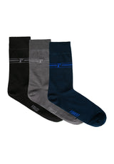 (3 Pcs) Forest Cotton Spandex Full Length Casual Socks- FSF0076W