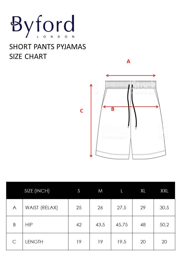 (1 Pc) Byford 100% cotton Short Pants Pyjamas - BPD854S