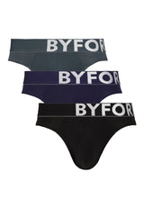 (3 Pcs) Byford Mens Cotton Modal Mini Brief Underwear Assorted Colour-BUB709M