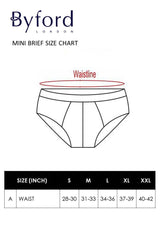 (3 Pcs) Byford Mens Cotton Modal Mini Brief Underwear Assorted Colour-BUB709M