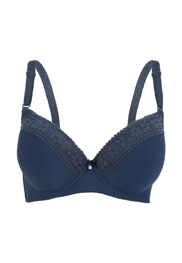 (1 PC) Forest Ladies Nylon Spandex Full Cup Plain Wire Bra Selected Colours - FBD0022L