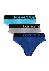 ( 3 Pieces ) Forest Kids 100% Cotton Boy Mini Briefs Assorted Colours - FUJ0016M