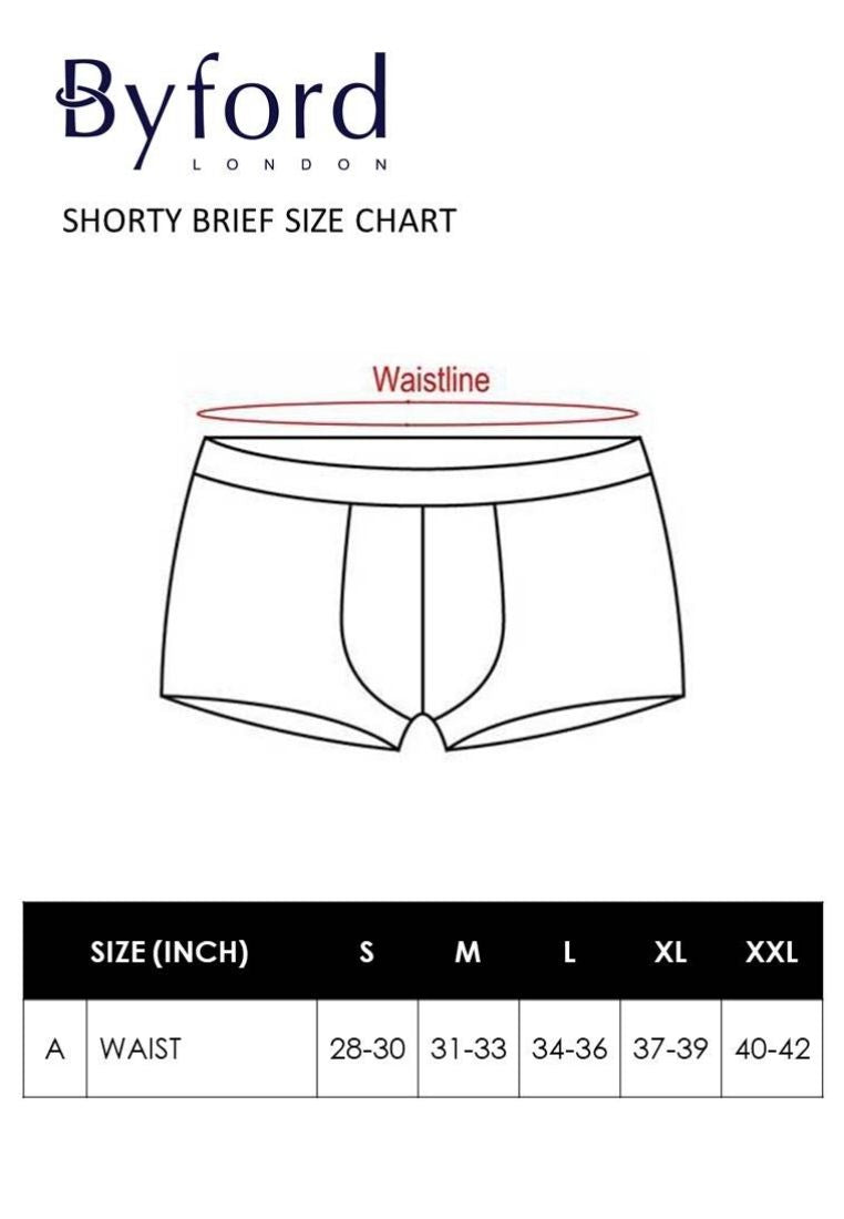 Underwear Cotton Spandex Shorty Briefs ( 2 Pieces ) Assorted Colours - BUD5177S