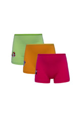 (3Pcs) Forest X Disney Girls Cotton Spandex Boyleg Brief Underwear Assorted Colour-WLJ0009BL